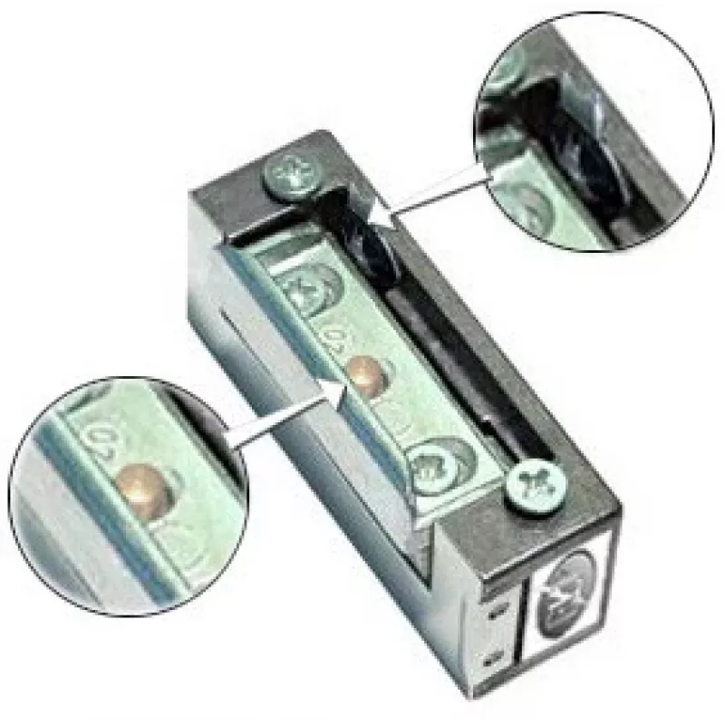 ELEKTRA-PLUS R4-12.40 Elektrinis durų užraktas su atmintimi ir blokavimu, simetriškas, fail-secure, 10-24V AC/DC, 3000N laikymo jėga