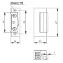 ELEKTRA-PLUS Electric Door Strike R4 su atmintimi ir mechaniniu blokavimu, simetriškas 24V 7544