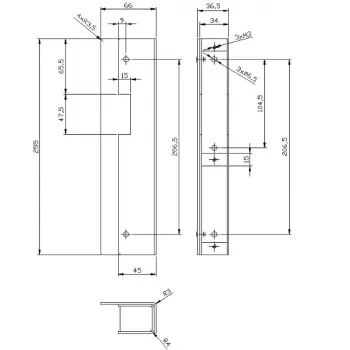 ELEKTRA-PLUS Kaseta Elektra Surowa R3, R4, R5; 3378 Įleidžiamo montavimo dėžutė 3-jų vietų balta