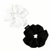 GLOV Satin Scrunchies Plaukų Gumelės Vidutinės Šampanas/Juoda 2 Vnt.