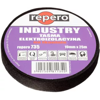 REPERO 735 Industry Warning Tape 25mm x 25m White-Black
