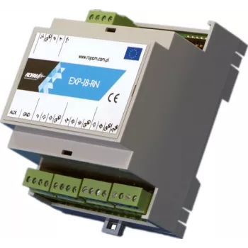ROPAM EXP-I8-RN-D4M I/O plėtimo modulis - 8 įėjimai, 4 relių išėjimai, RN magistralė