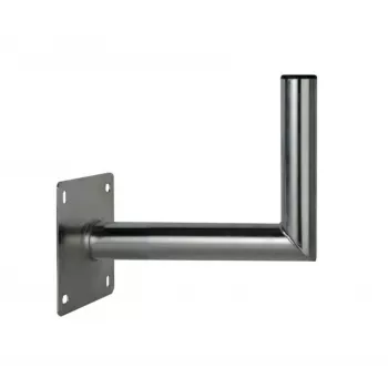 CORAB USL-48/250AL Angular Wall Mount Bracket for 48mm Pole, 250mm Offset, Aluminum, Silver