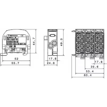SIMET SCB 25 Šakotasis skirstymo blokas Al/Cu 80-110 SIMBLOCK, mėlynas 81501003