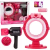 LEAN TOYS Plaukų formavimo rinkinys su plaukų džiovintuvu, veidrodžiu, šviesomis, garsais ir aksesuarais