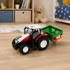 LEAN TOYS RC nuotoliniu valdymu žemės ūkio traktorius su sėjamąja, šviesomis, raudonas, 1:24