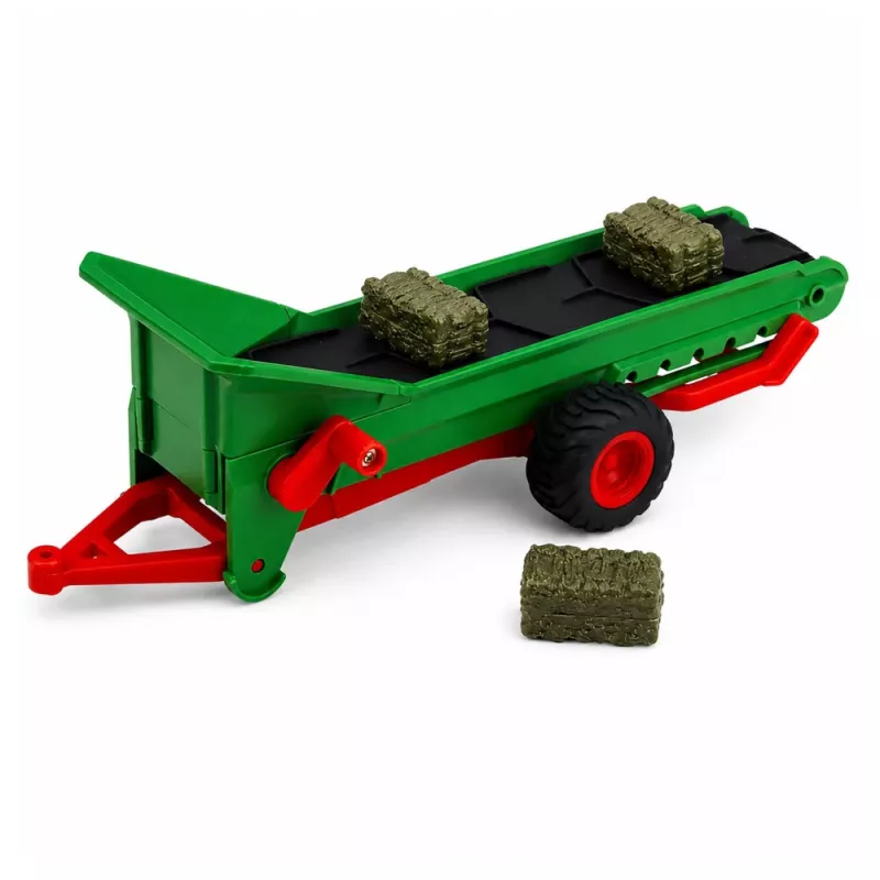 LEAN TOYS Nuotoliniu Valdymu Žemės Ūkio Traktorius su Konvejerio Juosta RC Šiaudų Ritinių Šviesomis 1:24