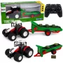 LEAN TOYS Nuotoliniu Valdymu Žemės Ūkio Traktorius su Konvejerio Juosta RC Šiaudų Ritinių Šviesomis 1:24