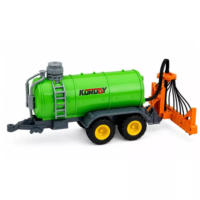 LEAN TOYS Nuotoliniu valdymu žemės ūkio traktorius su skystųjų trąšų purkštuvu 1:24