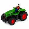 LEAN TOYS nuotoliniu valdymu valdomas ūkio traktorius su šieno grėbliu ir RC žibintais 1:24