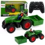 LEAN TOYS nuotoliniu valdymu žemės ūkio traktorius su bortiniu priekabu ūkininkas 1:24