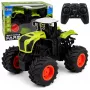 LEAN TOYS Tall nuotoliniu valdymu valdomas ūkio traktorius su žaliomis šviesomis ir garsais 1:16