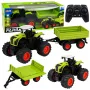 LEAN TOYS Aukštas žemės ūkio traktorius su savivarčio priekaba, nuotoliniu valdymu, RC 1:16
