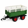 LEAN TOYS Nuotoliniu Valdymu Žemės ūkio Traktorius su Savivarčiu Priekaba ir Šviesomis 1:24