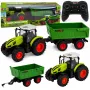LEAN TOYS nuotoliniu valdymu žemės ūkio traktorius su savivarčio priekaba ir šviesomis 1:24
