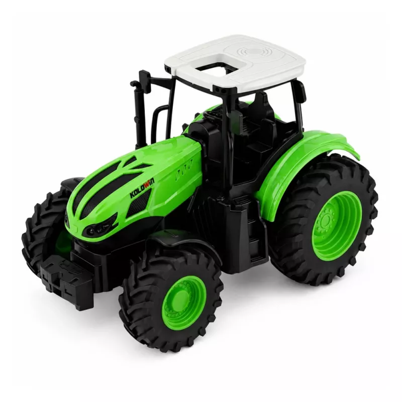 LEAN TOYS nuotoliniu valdymu ūkio traktorius su grėbliu RC šviesomis 1:24