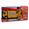 LEAN TOYS Sunkvežimis su kranu ir transporto priemonių vežėju, šviesos ir garsai, geltonas