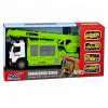 LEAN TOYS Sunkvežimis su kranu ir transporto priemonių vežėju, šviesos, garsai, žalias