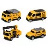 LEAN TOYS Sunkvežimis su kranu ir transporto priemonių vežėju, šviesos, garsai, žalias
