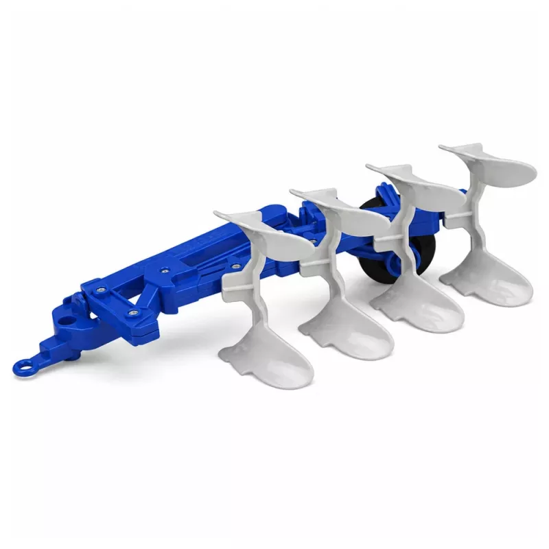LEAN TOYS Žemės ūkio kombainas su pjaunamąja dalimi ir plūgu, ūkininkų figūrėlėmis, arkliu, šviesomis, garsais, 4 vnt.