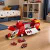 LEAN TOYS Didelis sulankstomas gaisrinis transporto lėktuvas su automobiliais, šviesomis ir garsais