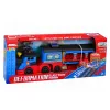 LEAN TOYS Locomotive Transporter with Cars Track Launcher Ramp Lights Sounds