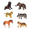 LEAN TOYS Laukiniai gyvūnai figūrėlių rinkinys Leopardas Tigras Dramblys Arklys Parkas 3D lenta