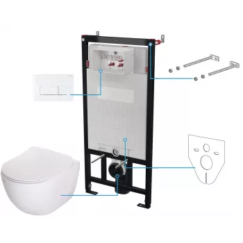 DEANTE 6-in-1 paslėptas tualeto rinkinys