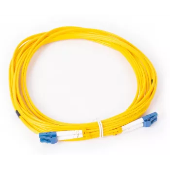 GETFORT GF-LULUD5 Vienmodis šviesolaidinis jungiamasis laidas LC/UPC į LC/UPC dupleksas 5m geltonas