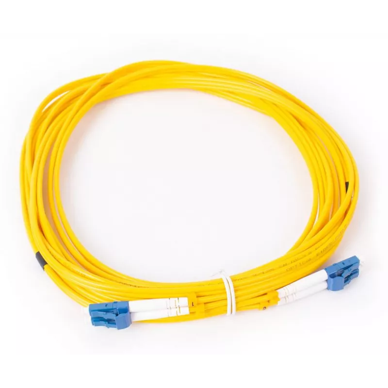 GETFORT GF-LULUD5 Vienmodis šviesolaidinis jungiamasis laidas LC/UPC į LC/UPC dupleksas 5m geltonas