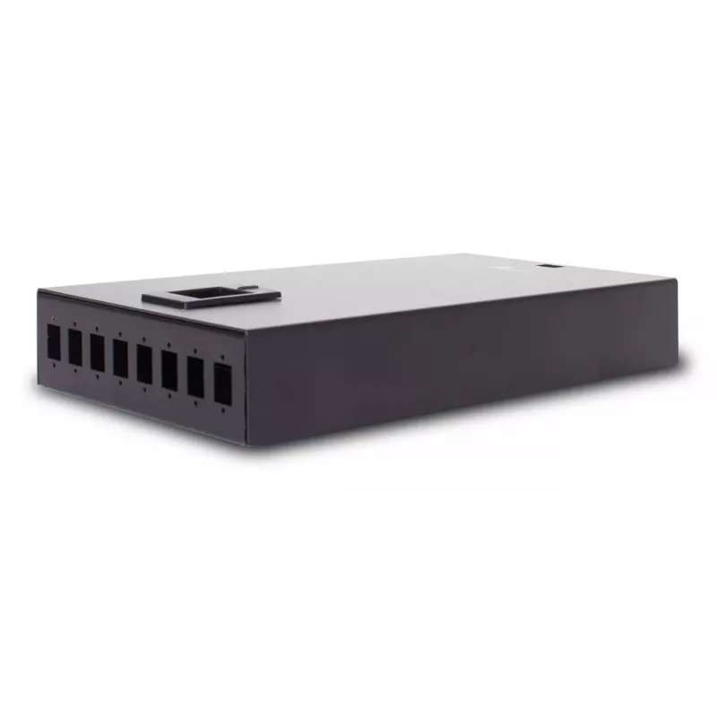 GETFORT GF-FO-PSN2-8SX Šviesolaidinis skirstomasis skydas, 8xSC/PC Simplex, montuojamas ant sienos, pilkas