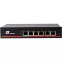 GETFORT GF-106-4PG-65 6 prievadų Gigabit PoE jungiklis (4 PoE+ prievadai, 65 W, nevaldomas, stalinis, metalinis)