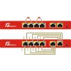 GETFORT GF-106-4PG-65 6 prievadų Gigabit PoE jungiklis (4 PoE+ prievadai, 65 W, nevaldomas, stalinis, metalinis)