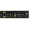 GETFORT GF-110-8PG-2G-2S pramoninis PoE+ jungiklis, 8x PoE+ Gigabit + 2x Gigabit + 2x SFP, -40°C iki 80°C