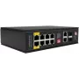 GETFORT GF-110-8PG-2G-2S pramoninis PoE+ jungiklis, 8x PoE+ Gigabit + 2x Gigabit + 2x SFP, -40°C iki 80°C