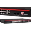 GETFORT GF-226G-24P-250 Nevaldomas PoE+ jungiklis, 24x 10/100Mbps PoE+ prievadai, 2x Gigabit RJ45, 2x SFP, 250W, montuojamas į stelažą