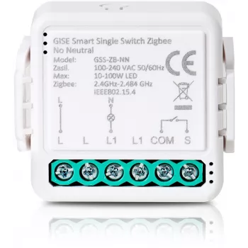 GISE Smart Single Relay Module (No Neutral) Zigbee Tuya GSS-ZB-NN