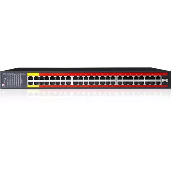 GETFORT GF-148-48PG-2S-800 valdomas PoE+ jungiklis su 48 Gigabit prievadais + 2 SFP 800W