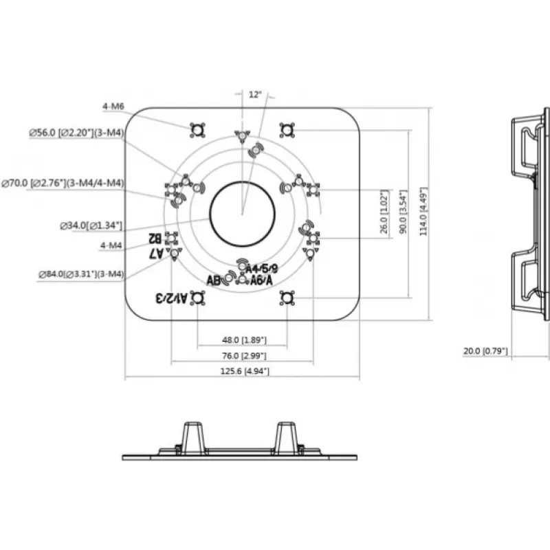 MITON MT-P152 VESA adapterio plokštė - juoda, plieninė, 40 kg talpa
