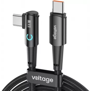 Voltage PowerAngle USB-C į USB-C laidas 100W PD 2m Juodas