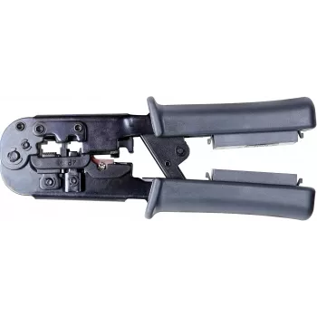 Getfort Network Cable Crimper 8P8C/RJ-45, 6P6C/RJ-12, 6P4C/RJ-11 su integruotu testeriu