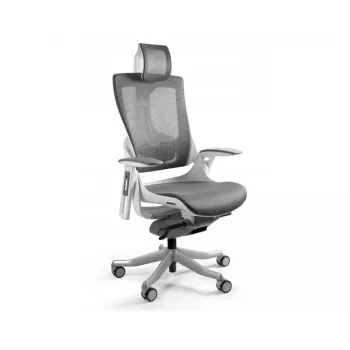 UNIQUE Wau 2 NW41 Ergonominė biuro kėdė, anglies/balta tinklelis