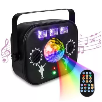 LIGHT4ME MULTIBOX kelių efektų LED rutulio disko lazeris