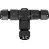 ORNO OR-AE-13602 T-Junction Cable Connector IP68, 3x4mm², 450V/25A, Black