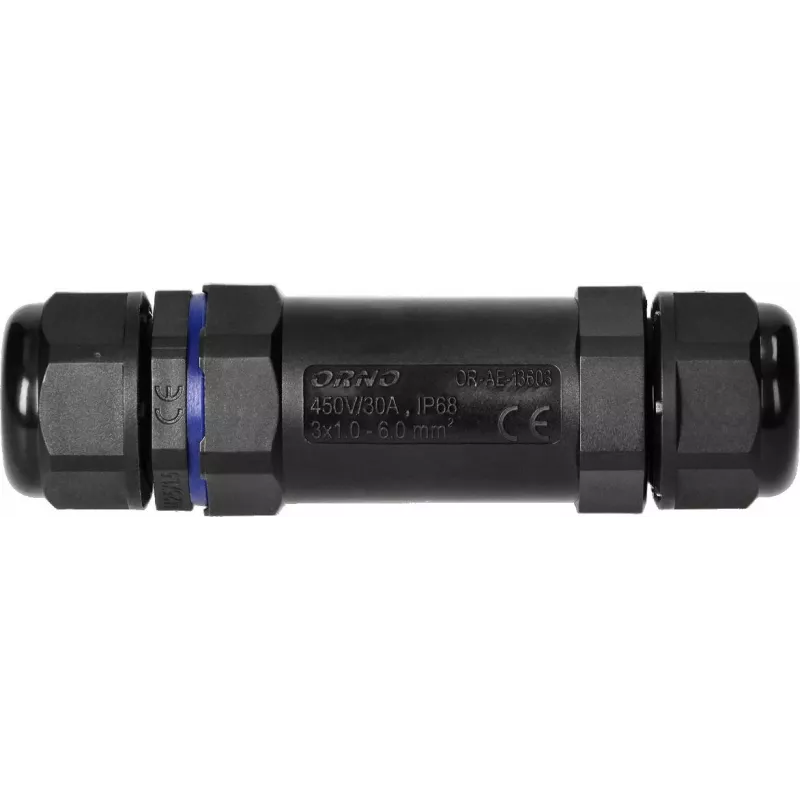 ORNO Tiesioginė kabelių jungtis IP68 M25 3x6mm² 450V/30A OR-AE-13603