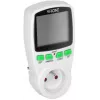 VIRONE EM-4 Vienfazis energijos skaitiklis su LCD ekranu, 16A, 3680W, Schuko kištuku
