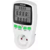VIRONE EM-4 Vienfazis energijos skaitiklis su LCD ekranu, 16A, 3680W, Schuko kištuku