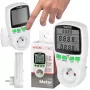 VIRONE EM-4 Vienfazis energijos skaitiklis su LCD ekranu, 16A, 3680W, Schuko kištuku