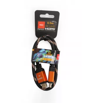 HDMI-HDMI laidas Opticum RED 4K UHD - 0,5 m (v2.0)
