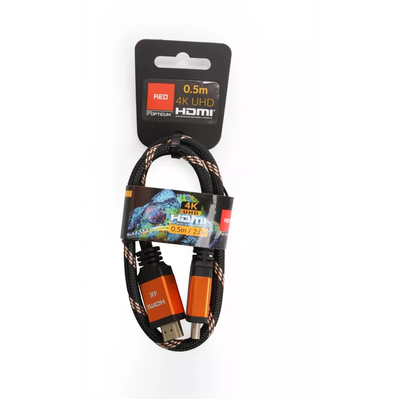 HDMI-HDMI laidas Opticum RED 4K UHD - 0,5 m (v2.0)
